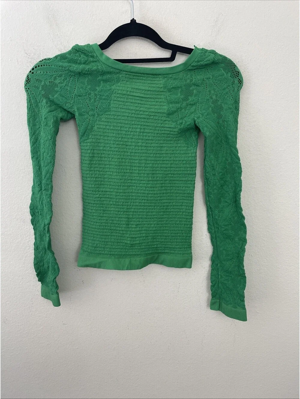 Free People Intimately   so many likes long sleeve top dark green size XS/S New